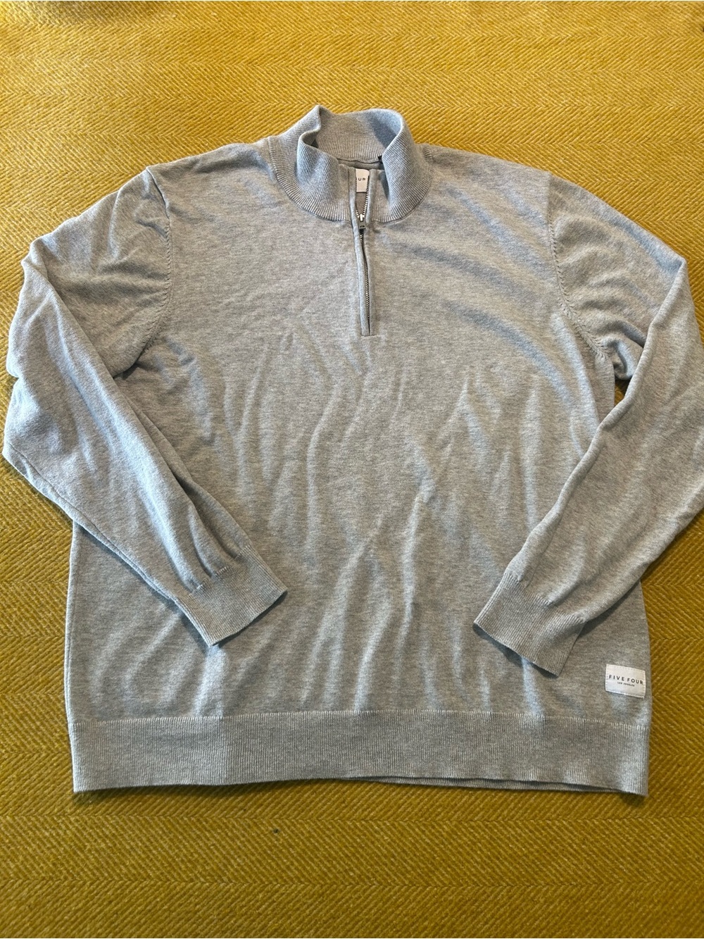 Five Four Light Heather Gray Half-Zip Mock Neck Sweater